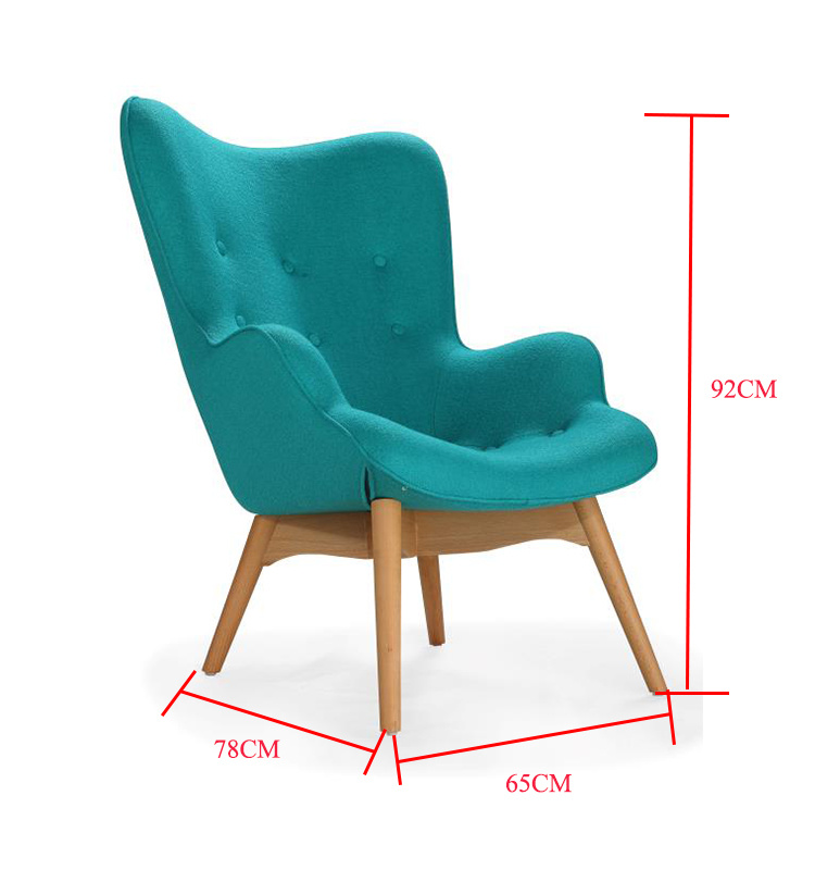 Pierna de madera Silla trasera High Restaurante Silla Muebles de dormitorio