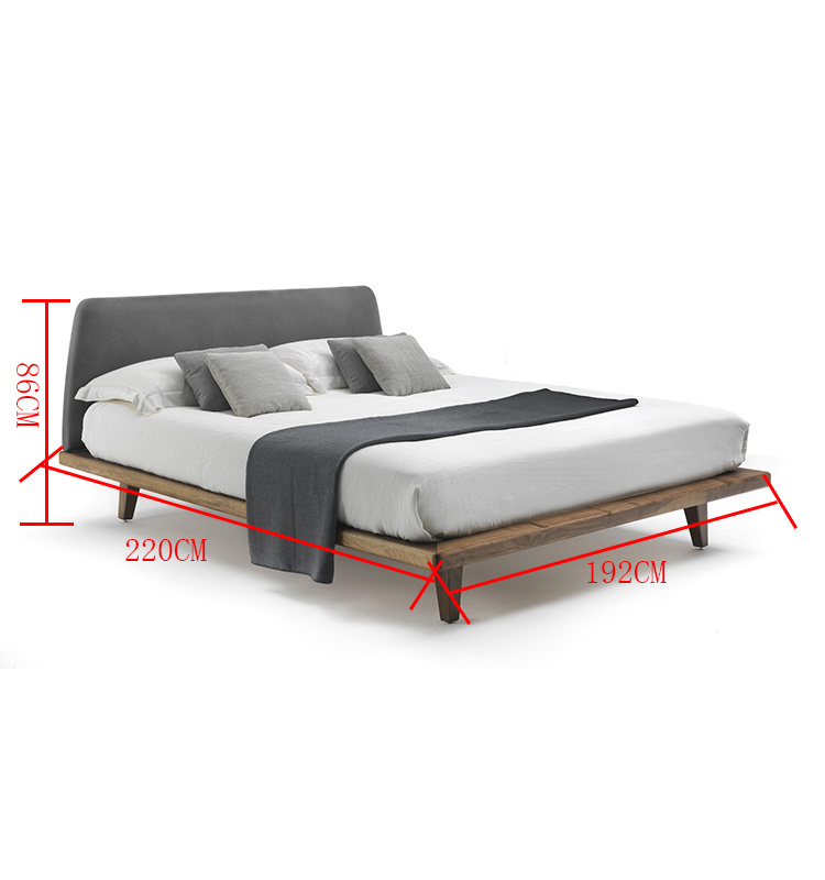 2019 Muebles de madera de doble dormitorio de madera cama king size