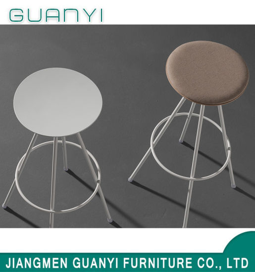 Modern Metal Leg Furniture Fabric Seat Counter Bar Stool