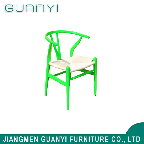 2019 Modern Colorful Paper Rope Wooden Furniture Dining Chair