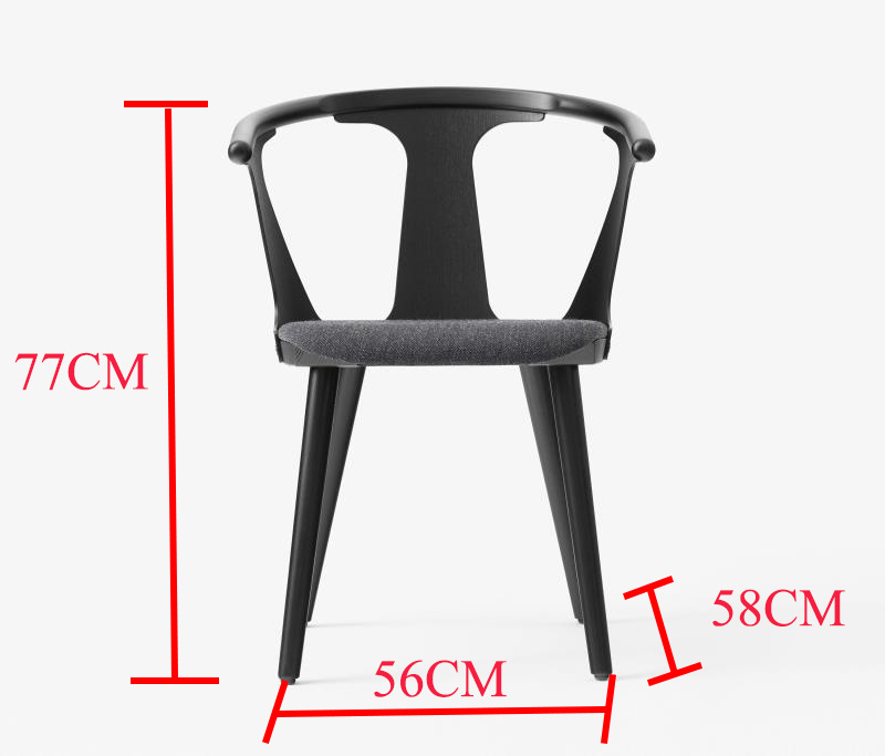 Silla de comedor de brazos traseros de tela n&oacute;rdica moderna