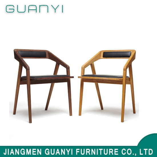 Modern Fashion Double Type Wooden PU Seat Living Room Dining Chair