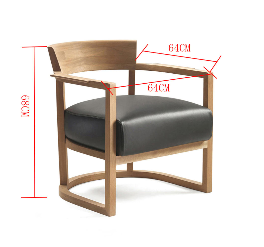 2018 Solid Ash Wood con sill&oacute;n de asiento de espuma de cuero PU