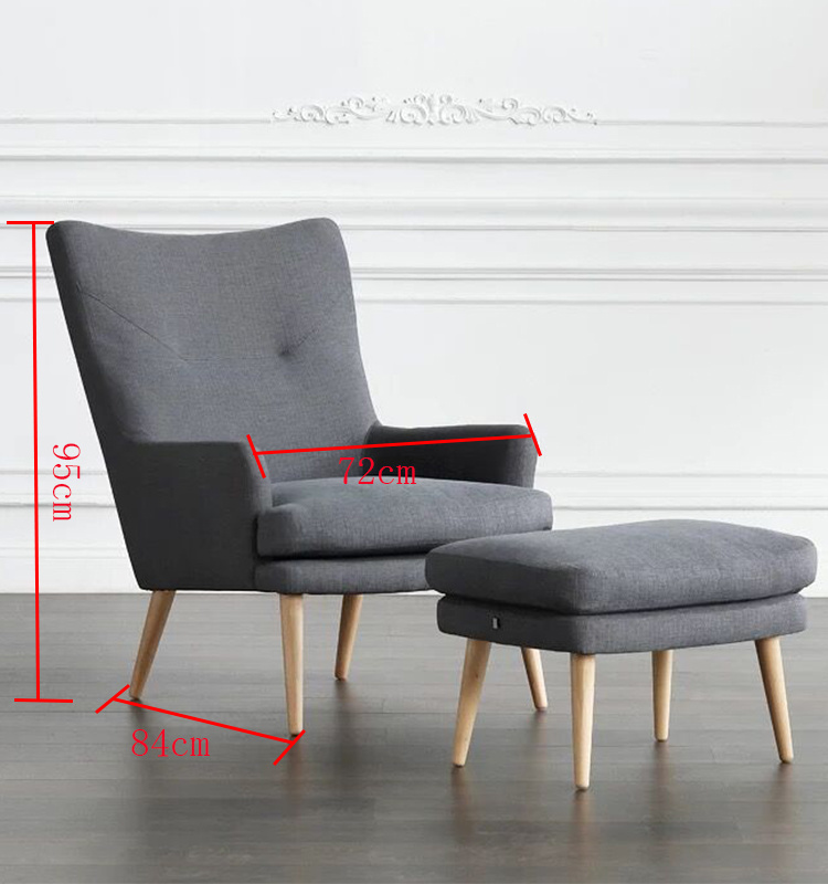 2018 Pierna de madera High Back Asiento de espuma Sill&oacute;n Al Aire Libre