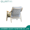 Fashion Solid Ash Wood Base with Fabric Foam Seat Armchair