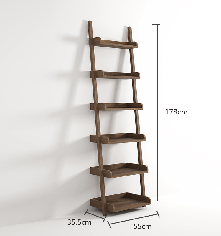 Dise&ntilde;o &uacute;nico Soild Wood Mobiling Mobiling Bookcase Ladder Estanter&iacute;a