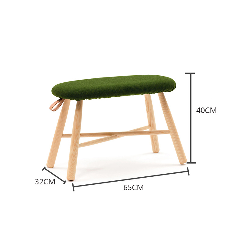 Soild Wood Wood Cushion Muebles Dormitorio Taburete Silla de ocio