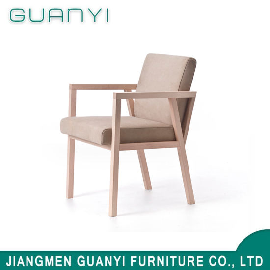 2018 Simply Solid Wood Fabric Foam Seat Armchair Living Furniture
