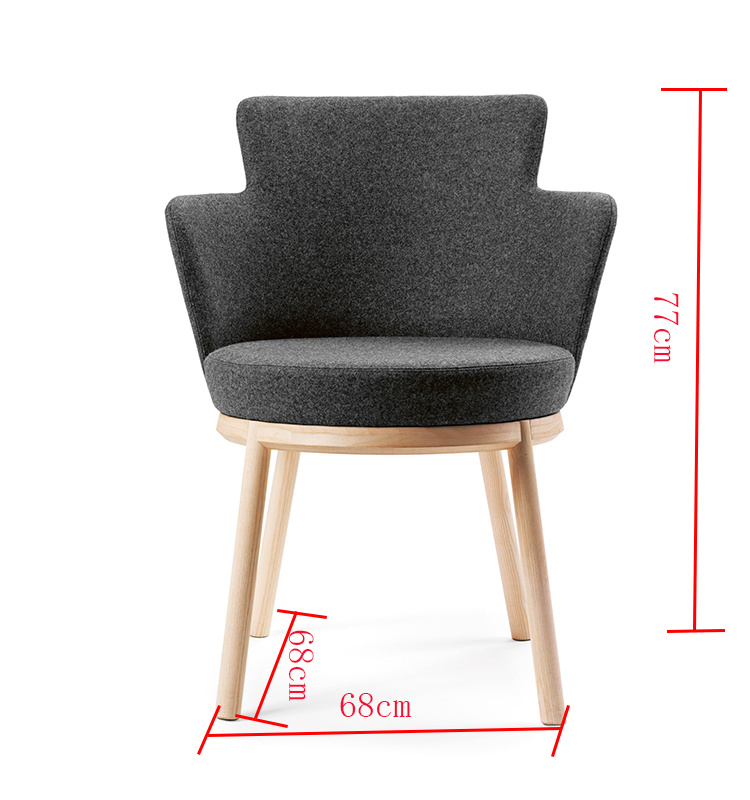 Base de madera 2018 madera doblada con asiento de tela Muebles para sillones