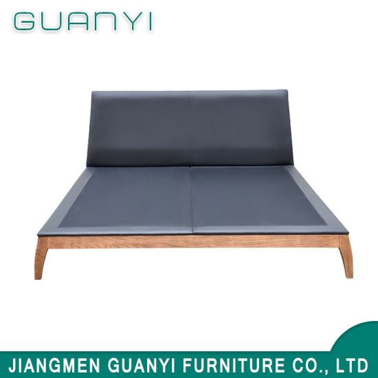 Chinese Latest American Wooden Frame Exotic Double Bed Designs