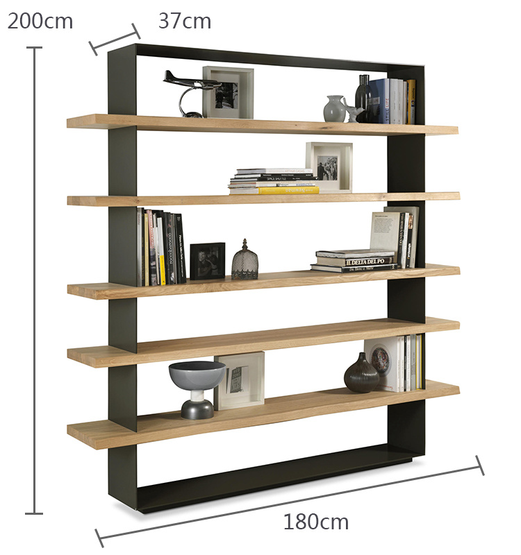 Biblioteca de muebles de madera maciza de dise&ntilde;o multicapa moderno