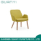 Modern Yellow Fabric Leisure Chair Wooden Living Room Hotel Armchair