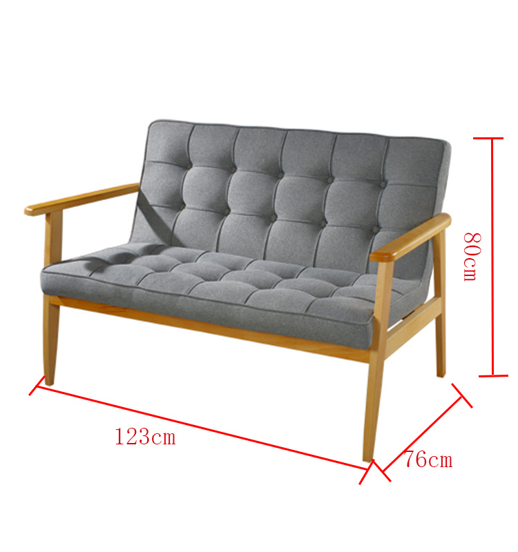 2018 Dos asientos modernos Muebles de madera Sof&aacute; de sala de estar