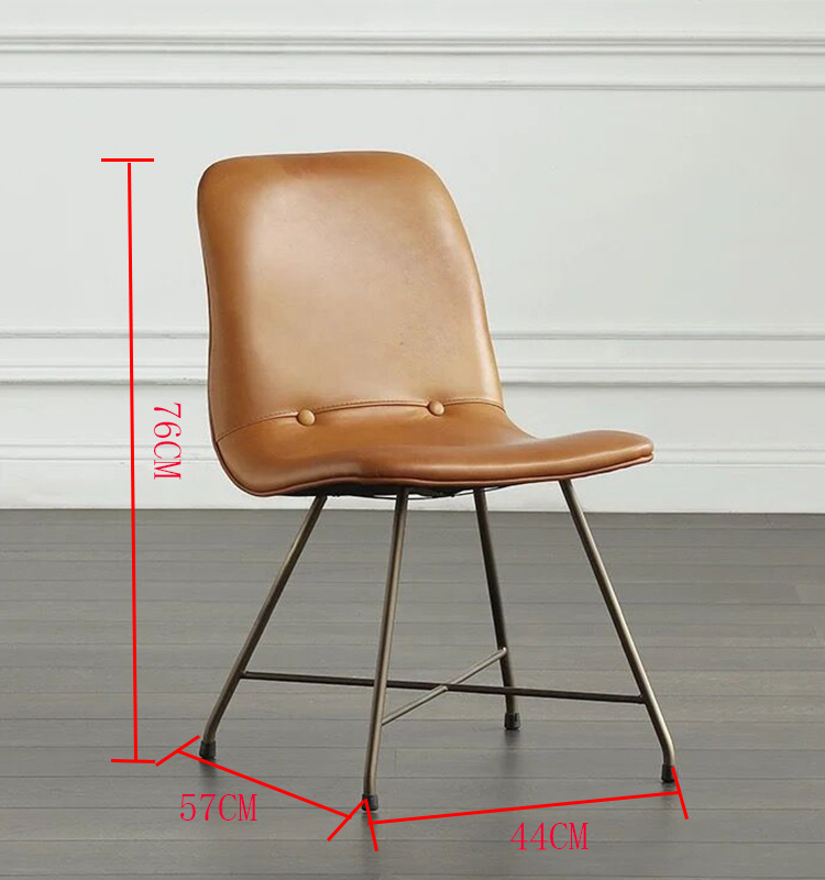 2019 Modern Metal PU Cuero Restaurante Silla de oficina