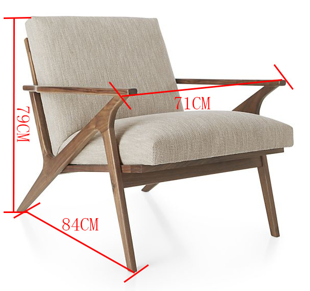 Nueva madera de ceniza s&oacute;lida con tela para sill&oacute;n de espuma.