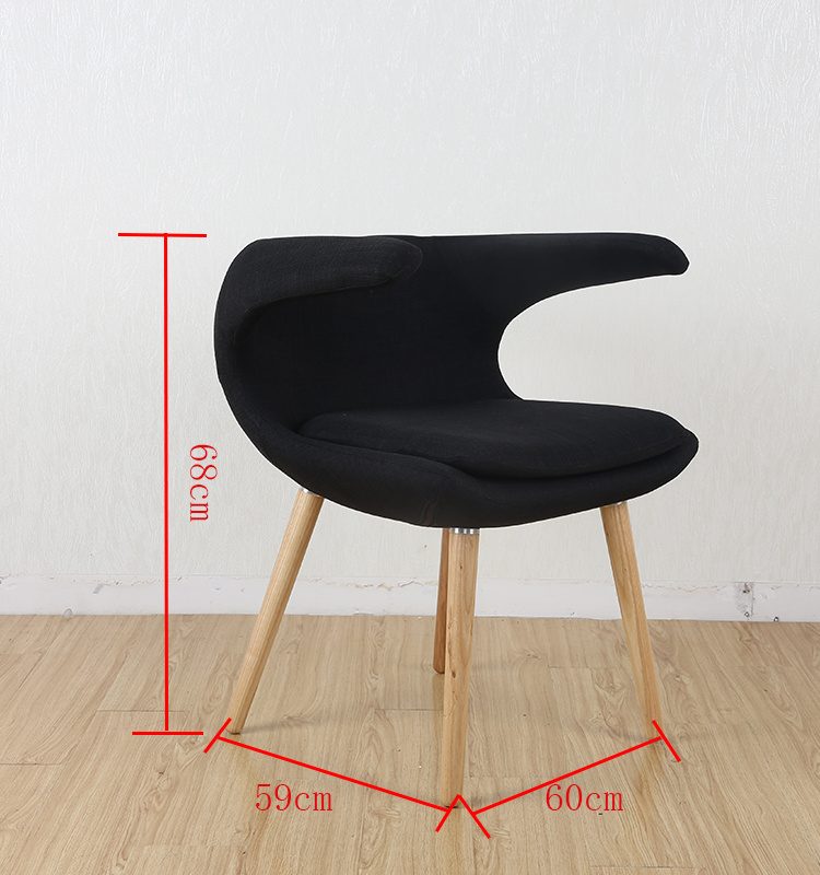 Silla de comedor de la sala de estar de la pierna de madera del estilo europeo 2018