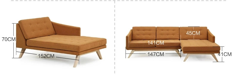 2019 Muebles de madera modernos Sof&aacute; de esquina de la sala de estar