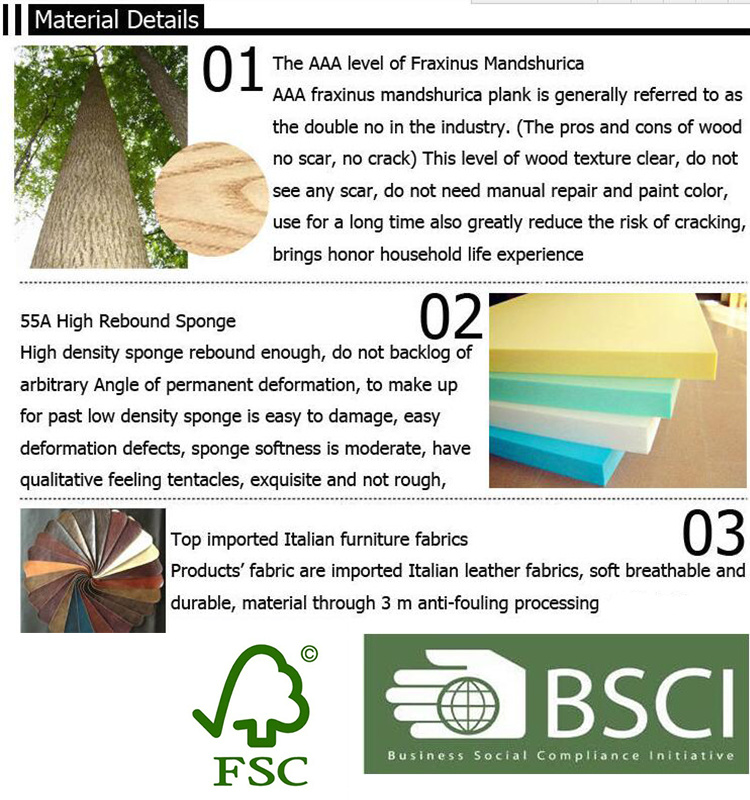 Conjuntos de sof&aacute; individuales de muebles de madera modernos 2019