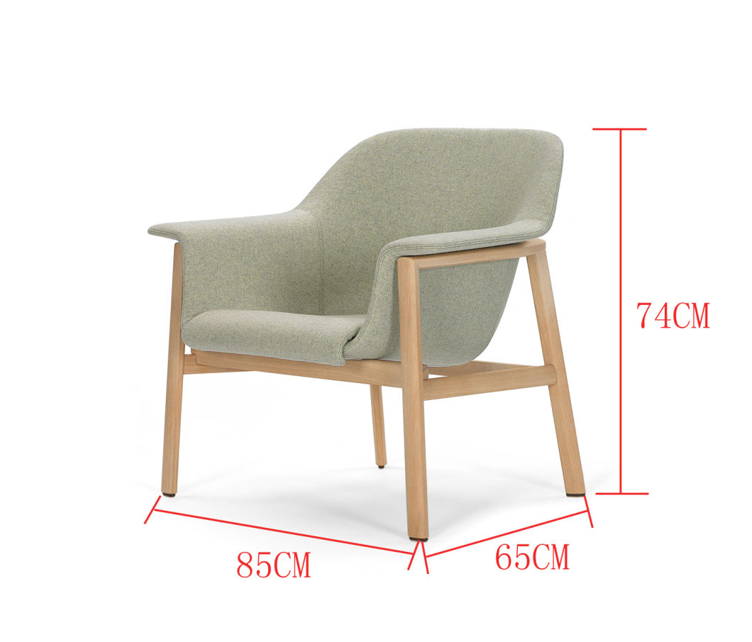 Sill&oacute;n de madera de ceniza natural de alta densidad moderna