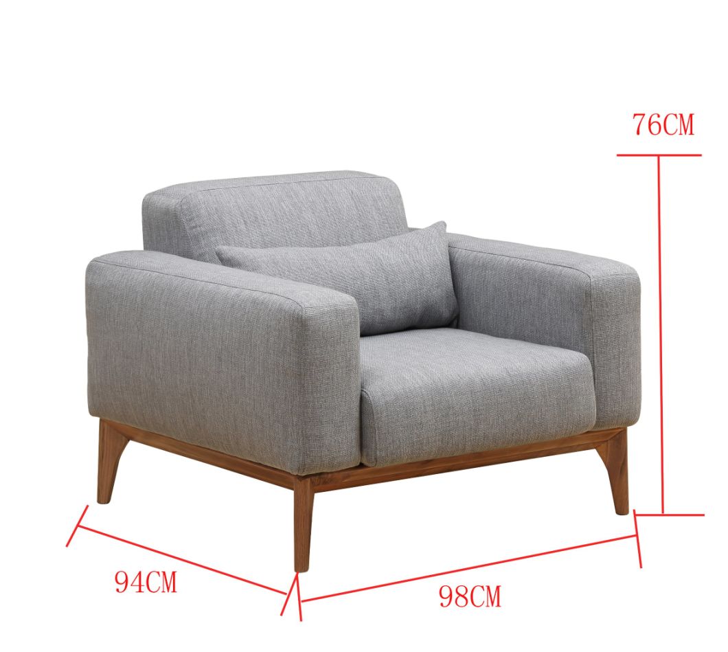 Conjunto de sof&aacute; de tela de madera s&oacute;lida n&oacute;rdica de venta caliente