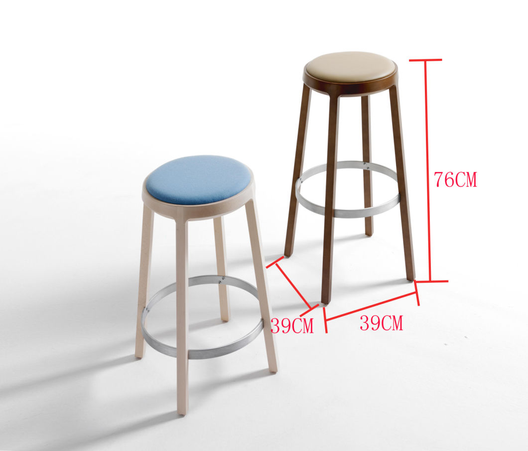 2019 Nueva Moda Natural Wooden Bar Taburete