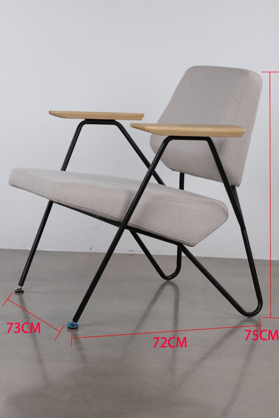 Silla de muebles de metal de estilo ocio elegante