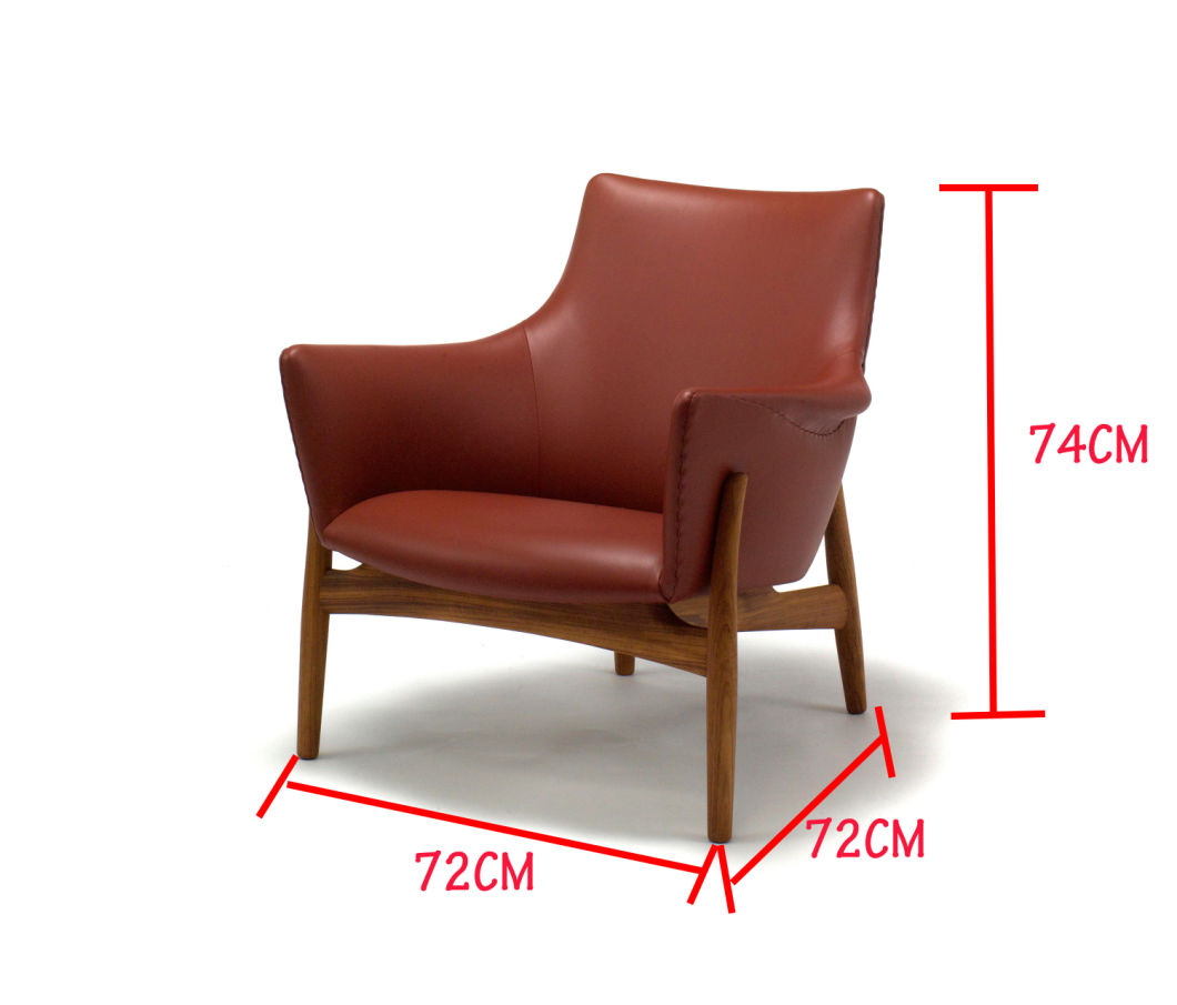 Sill&oacute;n de ocio de cuero de madera moderno de lujo