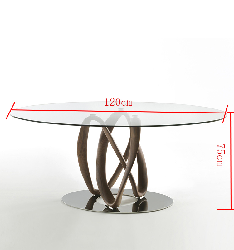 2019 Conjuntos de comedor de vidrio moderno de madera Mesa de restaurante