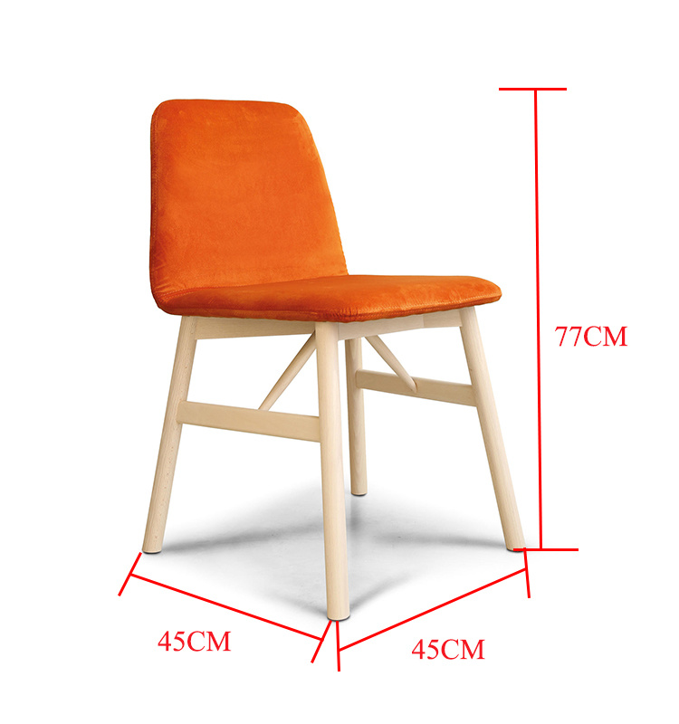Silla de la sala de ocio de la sala de madera del asiento de la tela de la venta caliente