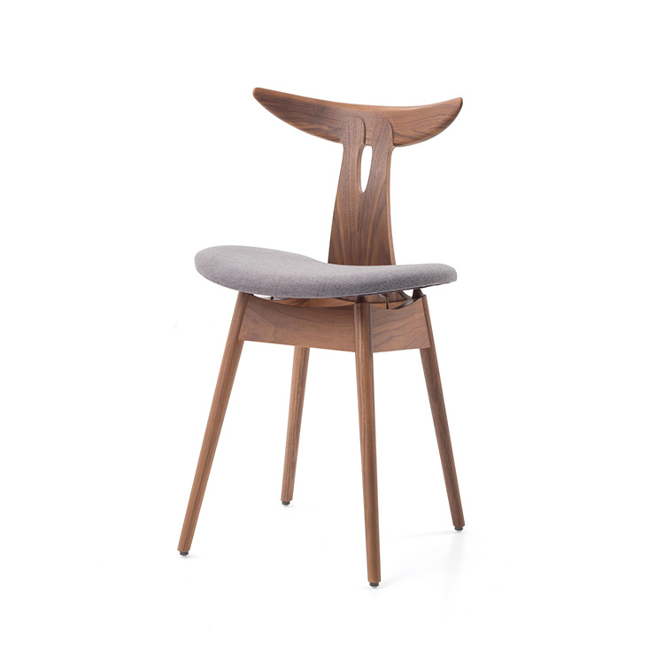 Silla de comedor de madera de alta espalda alta de estilo moderno