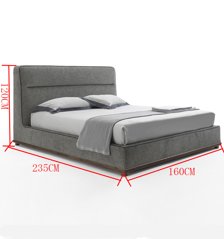 2019 Muebles de madera modernos del hotel cama doble