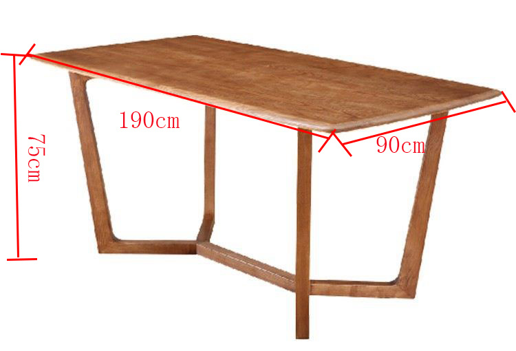 2018 Ventas al por mayor Moda S&oacute;lido Ash Wood Retange Coffee Mesa de comedor