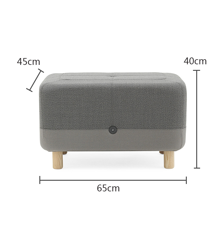 Nuevo dise&ntilde;o Soild Wood Base Muebles de hoteles Ottoman