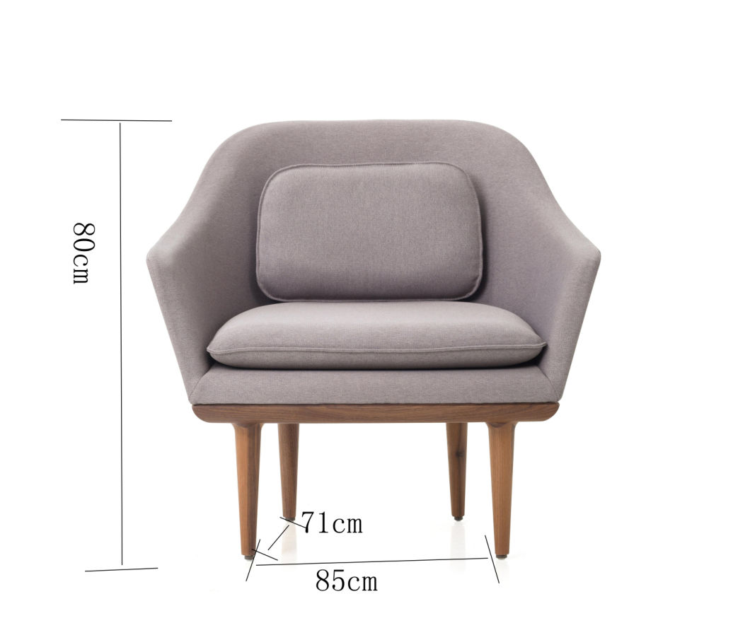 Moda moderna Sof&aacute; blanco con la sala de estar de la pierna de madera Sof&aacute; de muebles para la venta