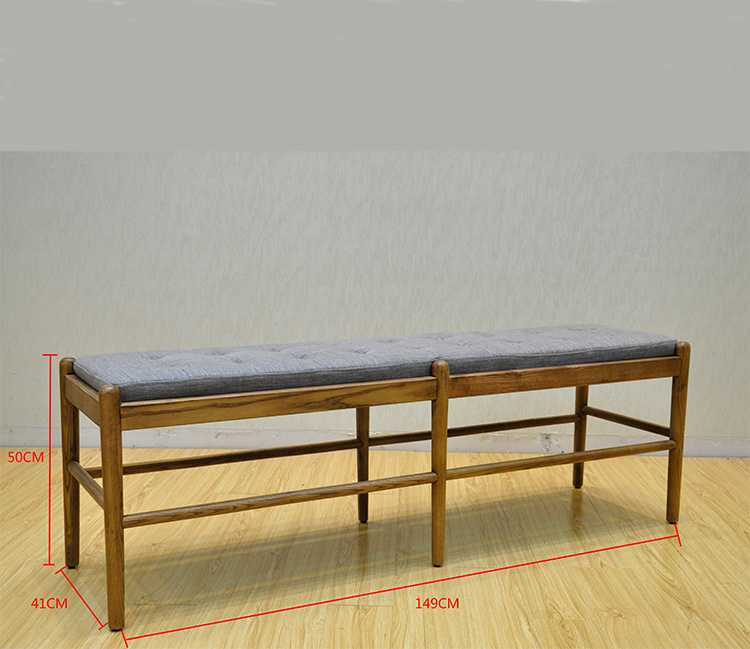 Estilo n&oacute;rdico Soild Ash Cushion Coj&iacute;n de madera Bancos de descanso