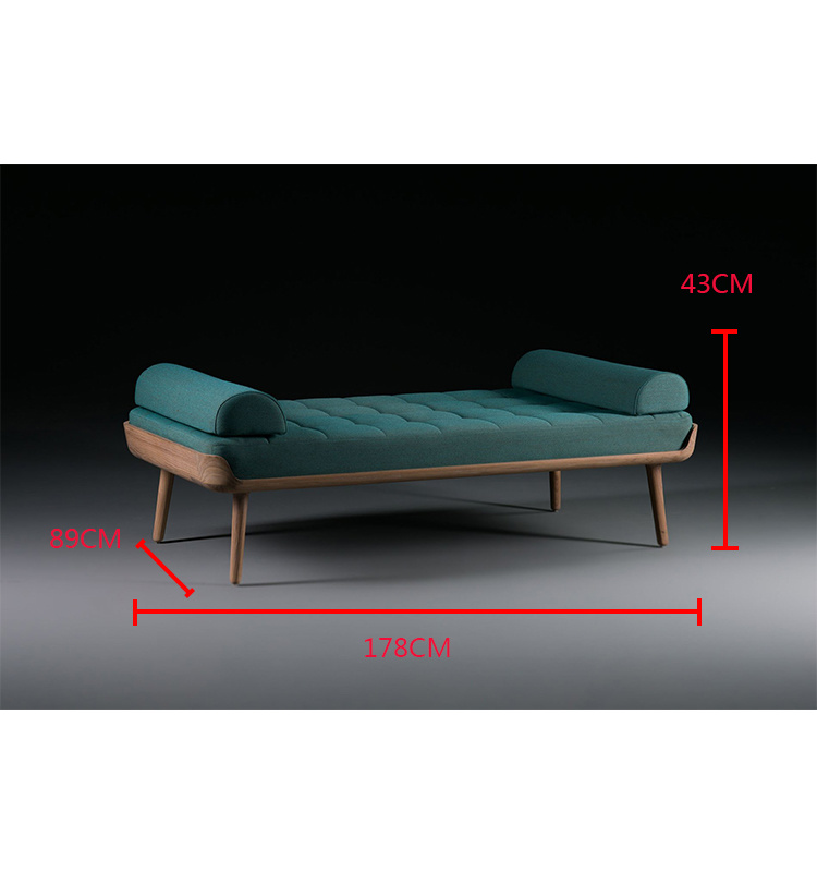 Estilo n&oacute;rdico Soild Ash Base de madera Muebles esmeralda Bancos de sala de estar