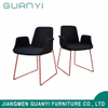 Contemporary Design Red Powder Coating Metal Legs Fabric Dining Chair