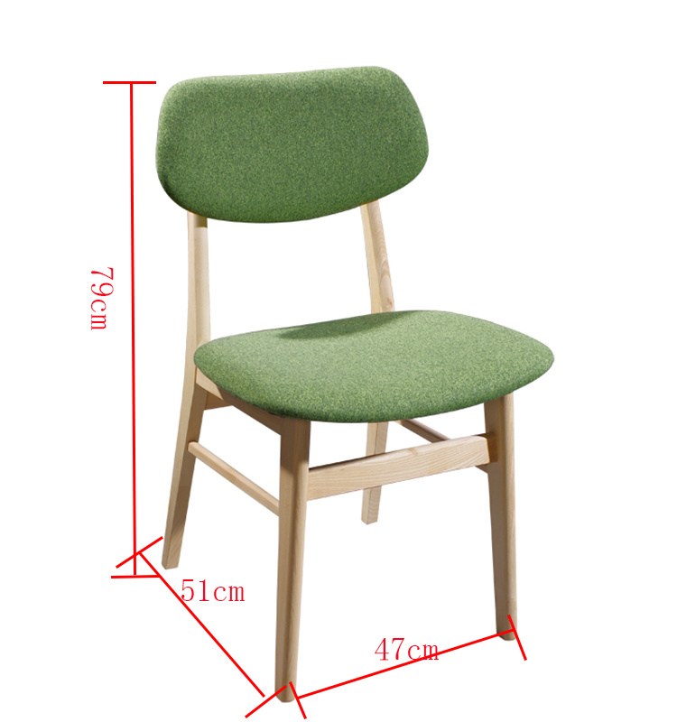 Silla de comedor de madera maciza de dise&ntilde;o simple para restaurante