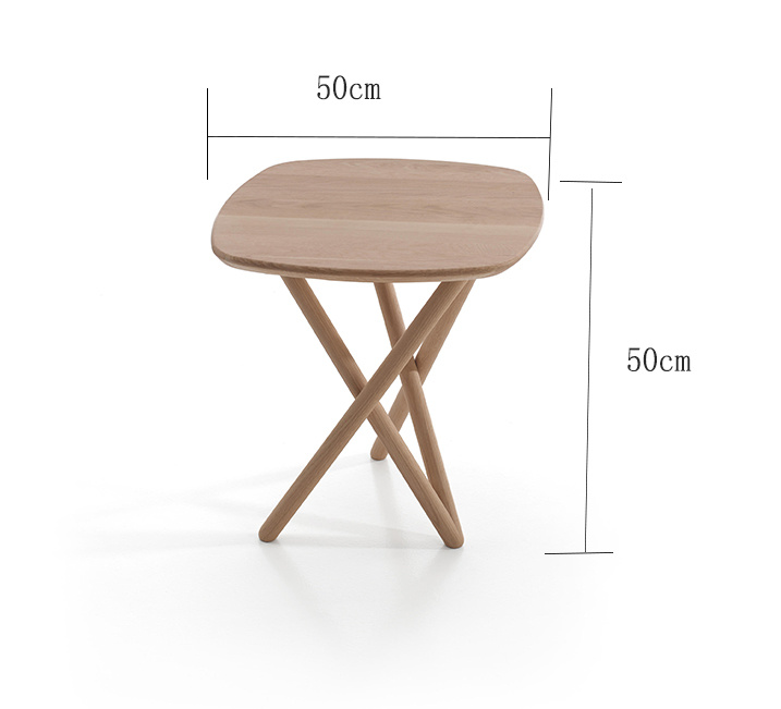 Mesa de centro de madera redonda de madera