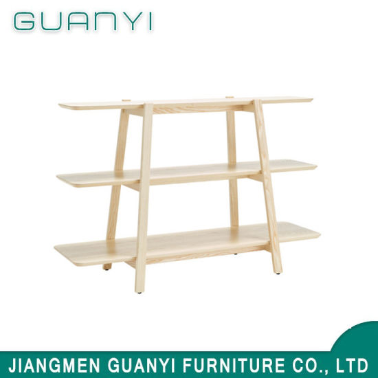 Fashion Design Three Layer Soild Wood Furniture Bookshelf