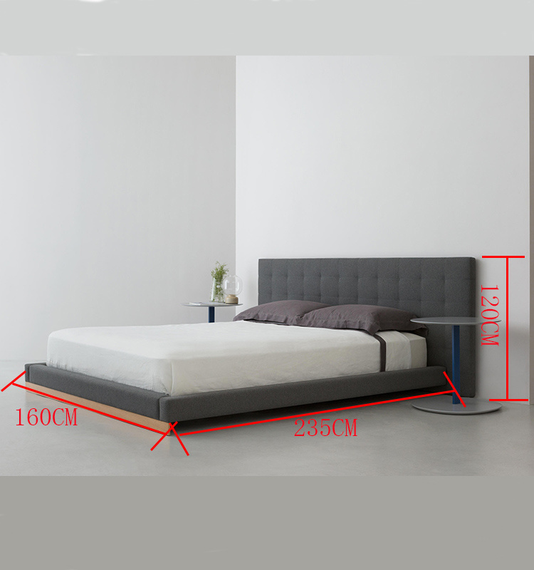 2019 Base de madera Muebles de dormitorio Dormitorio cama doble