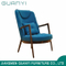 Comfortable Living Room Tufted Upholstery Lounge Chair with Ottoman