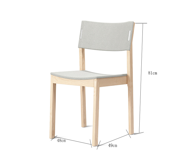 Silla de comedor de pierna de madera de dise&ntilde;o cl&aacute;sico blanco