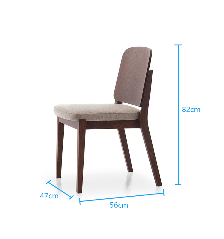 Nueva tela de dise&ntilde;o Silla de comedor de madera de asiento