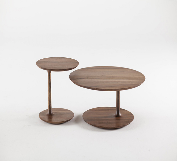 2019 nueva moda simple popular redonda de madera mesa de caf&eacute;