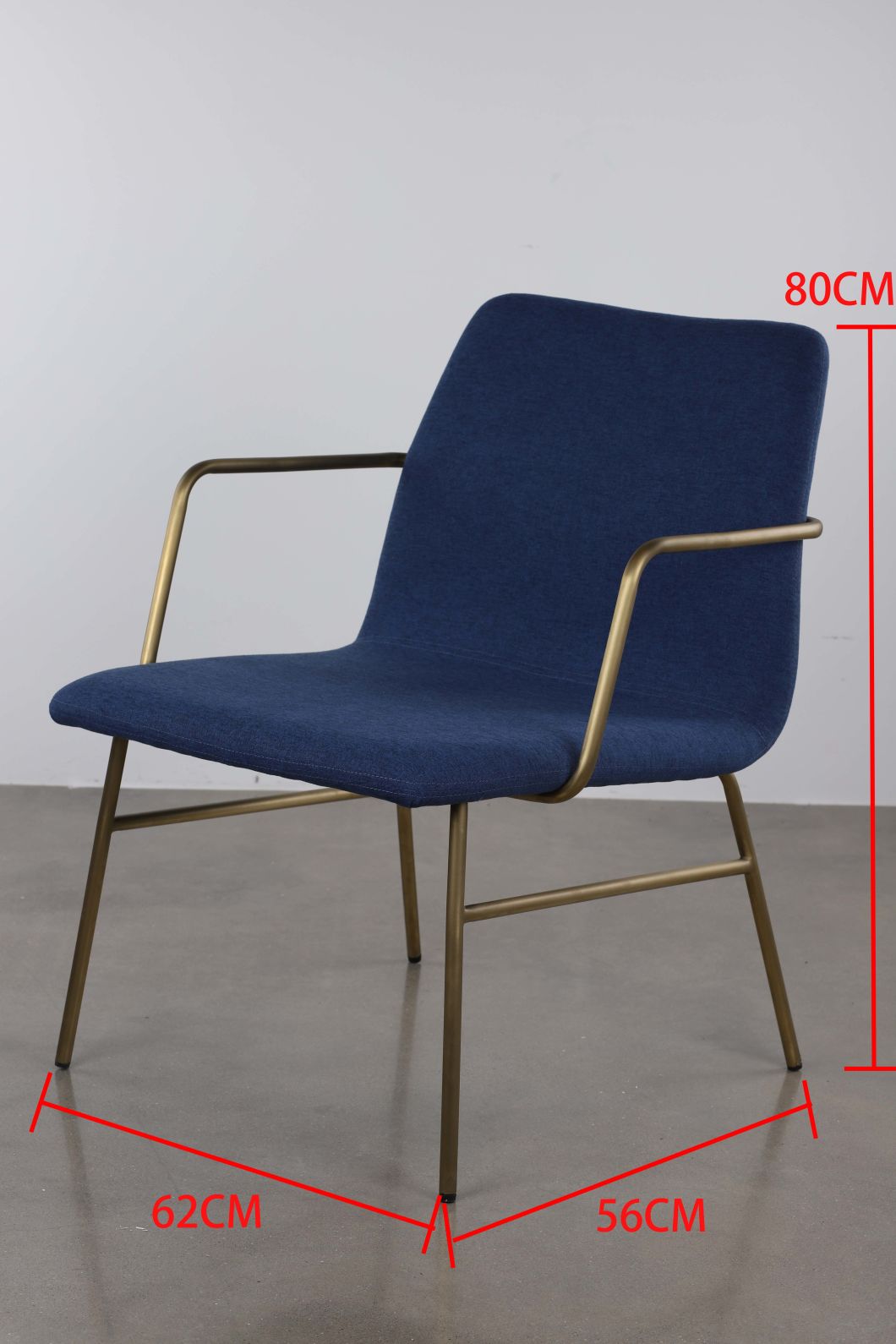 Silla de muebles de metal de cocina de oro comercial