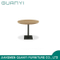 2019 Top Sale Home Use Wooden Round Coffee Table with Steel Leg