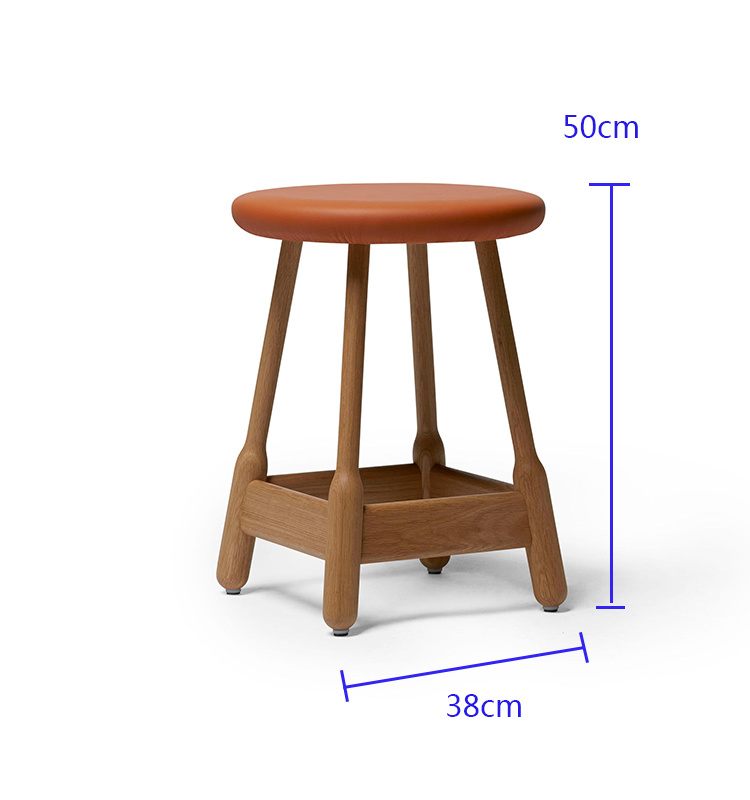 Dise&ntilde;o n&oacute;rdico Soild Muebles de madera Taburete de pie