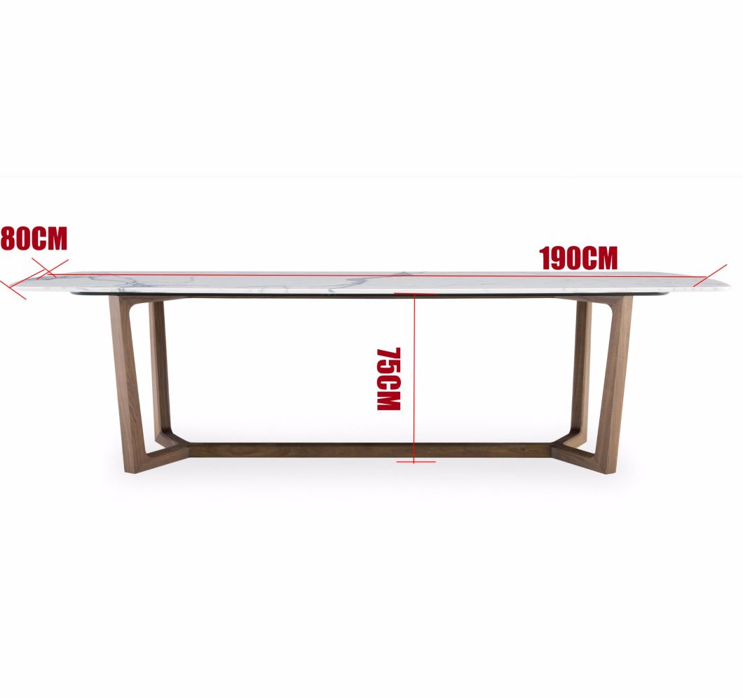 Mesa de comedor de madera de m&aacute;rmol europeo 2019