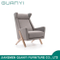 Wooden Leg High Bent Wood with Fabric Back Seat Armchair